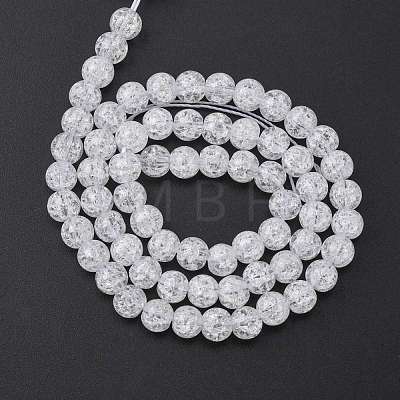 Synthetic Crackle Quartz Beads Strands X-GLAA-S134-6mm-05-1