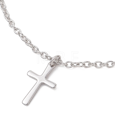 304 Stainless Steel Cable Chain Bracelets BJEW-JB13248-1