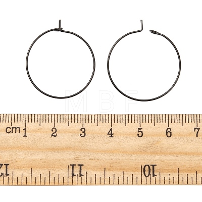 316L Surgical Stainless Steel Hoop Earring Findings STAS-D164-01B-1