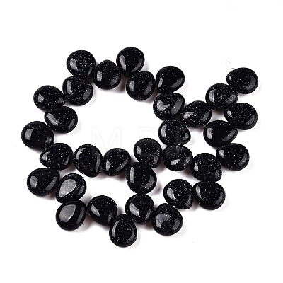 Synthetic Blue Goldstone Beads Strands G-T138-130-1