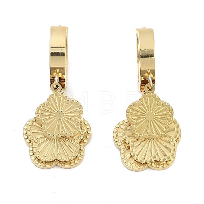 Real 18K Gold Plated 304 Stainless Steel Dangle Earrings EJEW-L283-054G-04-1