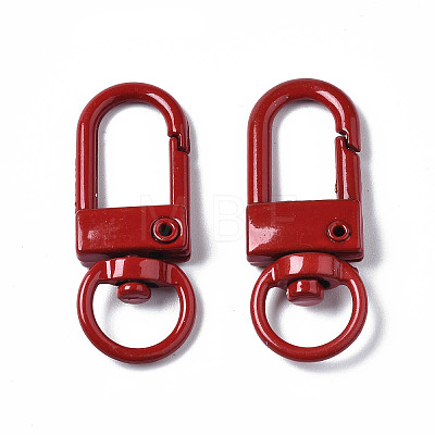 Spray Painted Eco-Friendly Alloy Swivel Snap Hooks Clasps PALLOY-T080-02G-NR-1