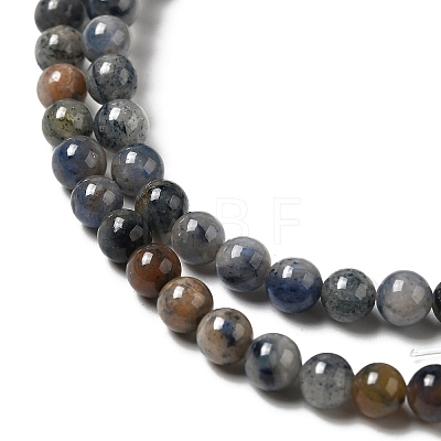 Natural Dumortierite Quartz Beads Strands G-H298-A06-02-1
