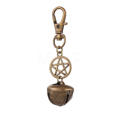 3Pcs 3 Colors Iron Bell Pendant Decoration HJEW-JM02276-1