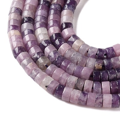 Natural Lepidolite/Purple Mica Stone Beads Strands G-M420-A19-01-1