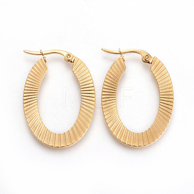 201 Stainless Steel Hoop Earrings EJEW-A054-18G-1