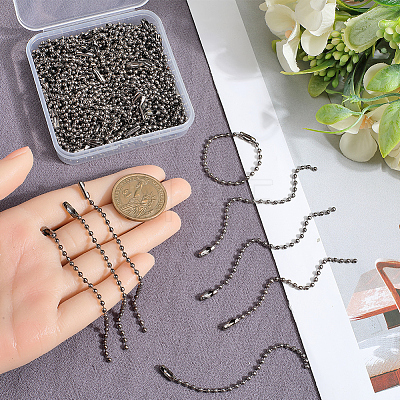 100Pcs Steel Ball Chains for Price Tag Chains FIND-SP0002-58B-1