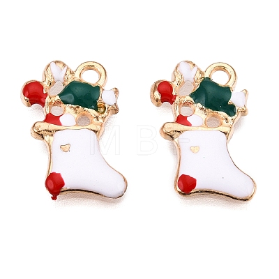 Christmas Theme Alloy Enamel Pendants ENAM-T020-10X-1