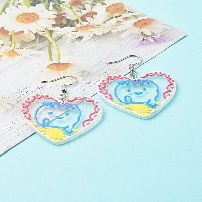 3D Printed Transparent Acrylic Dangle Earrings EJEW-JE04592-1