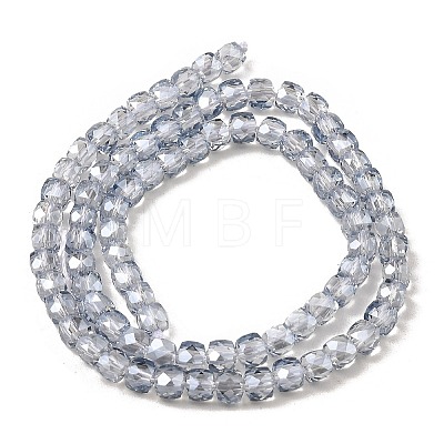 Electroplate Transparent Glass Beads Strands GLAA-C029-03B-03-1