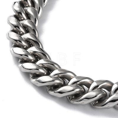 304 Stainless Steel Cuban Link Chain Necklaces NJEW-P288-27P-1