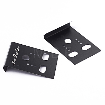 100pcs Rectangle Plastic Earring Display Cards X-EDIS-D003-2-1
