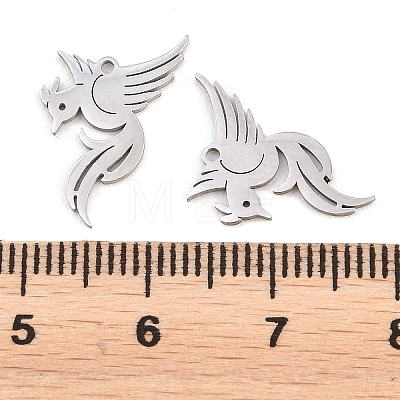 304 Stainless Steel Pendants STAS-E521-07P-08-1