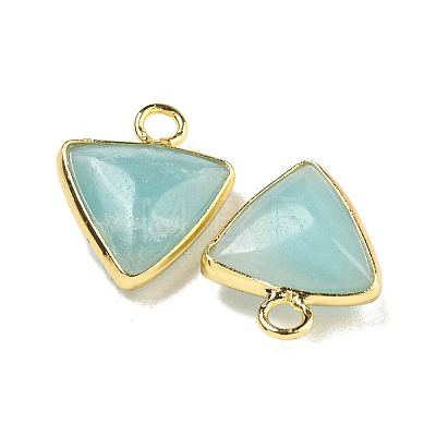 Natural Flower Amazonite Triangle Charms G-K338-24G-1