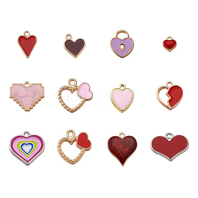 Kissitty Alloy Enamel Pendants PALLOY-KS0002-04-1