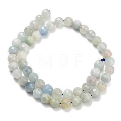 Natural Aquamarine Beads Strands G-L642-F05-8mm-1
