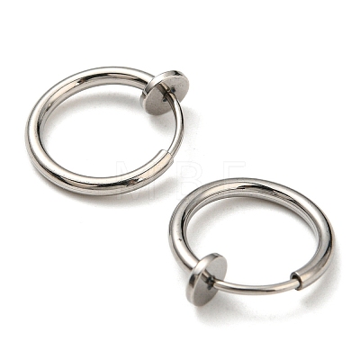 304 Stainless Steel Clip-on Earrings EJEW-P232-01P-1