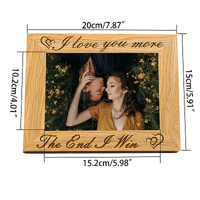 Natural Wood Photo Frames DIY-WH0234-014-1