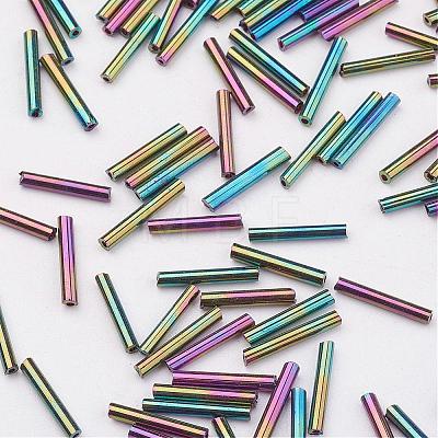 Glass Bugle Beads SEED-E001-12mm-409#-1