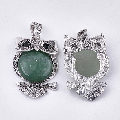 Natural Green Aventurine Big Pendants G-S353-01E-1