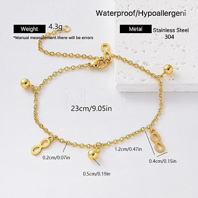 Vintage 304 Stainless Steel Charm Bracelets for Women MO5026-1-1
