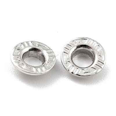 Rhodium Plated 925 Sterling Silver Grommet Eyelet Findings STER-Z001-004P-1