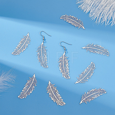50Pcs 201 Stainless Steel Filigree Pendants STAS-UN0058-06-1