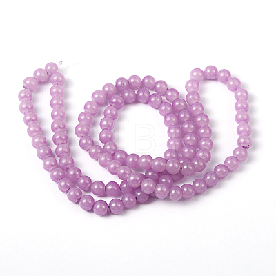 Imitation Jade Glass Beads Strands DGLA-S076-8mm-22-1