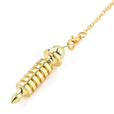 Brass Dowsing Pendulum Big Pointed Bullet Pendants KK-H491-09G-1