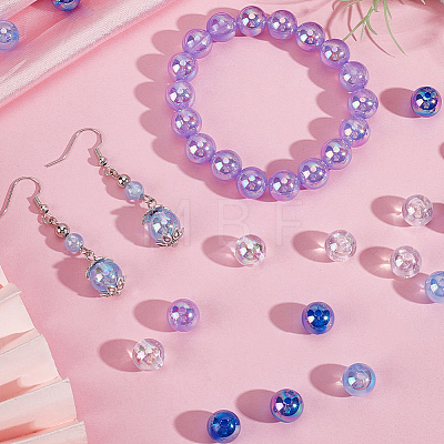 5 Colors Transparent Acrylic Beads MACR-PA0001-03C-01-1
