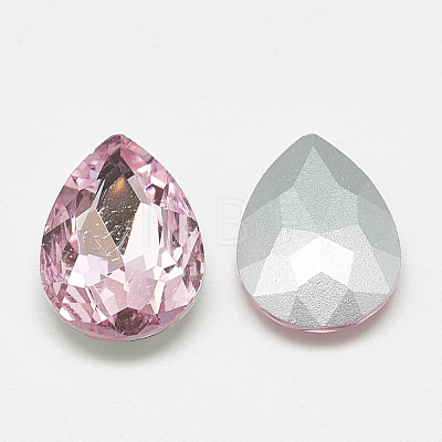 Pointed Back Glass Rhinestone Cabochons RGLA-T081-18x25mm-10-1