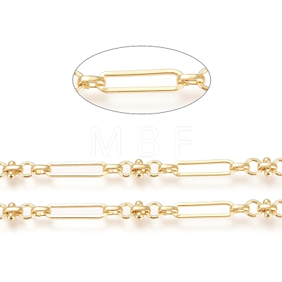 3.28 Feet Brass Handmade Link Chains X-CHC-M019-06G-1