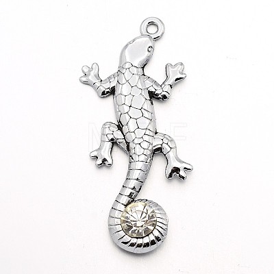 Alloy Grade A Rhinestone Big Pendants X-PALLOY-P092-02-1