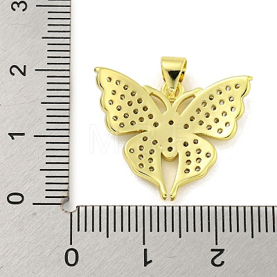 Brass Micro Pave Clear Cubic Zirconia Pendants KK-R159-30G-1