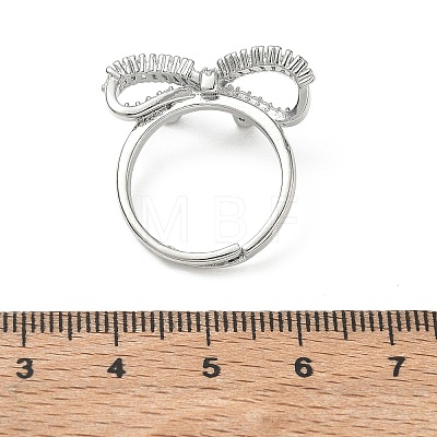 Brass & Clear Cubic Zirconia Finger Rings CU-CBA7E55-08P-1