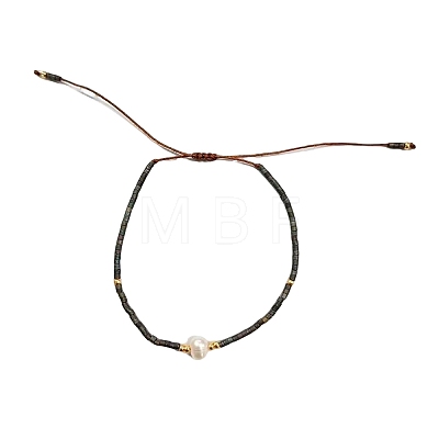 Adjustable Glass Seed Bead Braided Bead Bracelets for Women VT9382-9-1