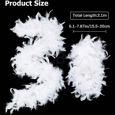 Turkey Feathers Fluff Boa for Dancing FIND-WH0126-125B-1