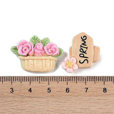 Opaque Resin Cabochons RESI-H162-11-1