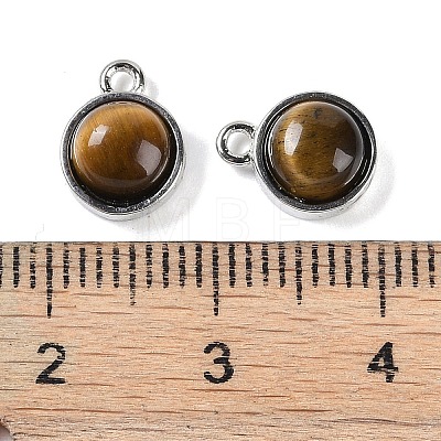 Natural Tiger Eye Pendants G-K372-03P-13-1