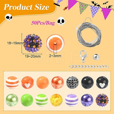 DIY Halloween Pendant Decoration Making Kit DIY-CJC0006-04-1