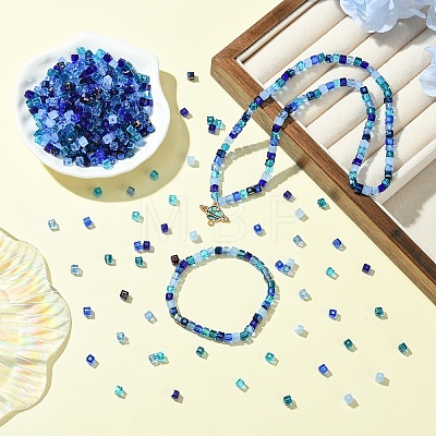 500Pcs Cube Glass Beads GLAA-YWC0005-01A-1