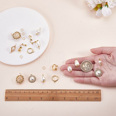 DIY Pearl Earring Making Kits DIY-SZ0009-22-1