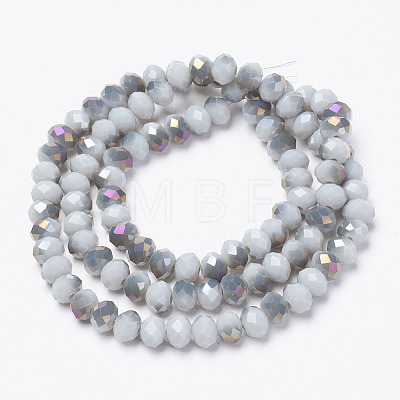 Electroplate Opaque Glass Beads Strands EGLA-A034-P4mm-F10-1