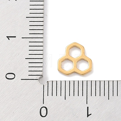 Golden Plated 304 Stainless Steel Charms STAS-K286-03G-G-1