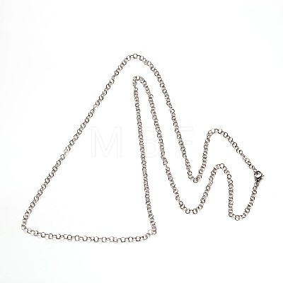 304 Stainless Steel Cable Chain Necklaces NJEW-N0046-02-1