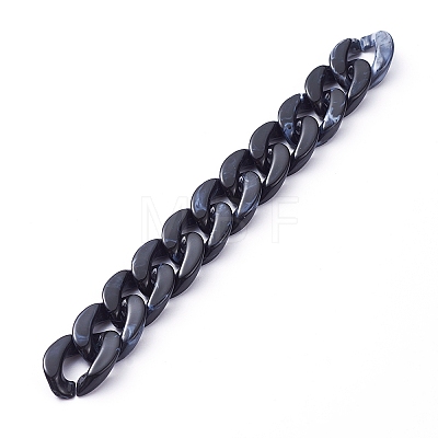 Handmade Acrylic Curb Chains X-AJEW-JB00679-05-1