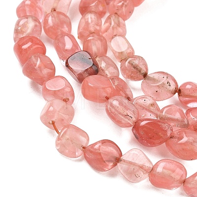 Cherry Quartz Glass Beads Strands GG-CBA9392-26-1