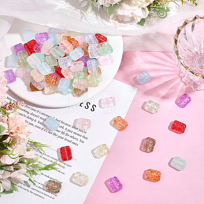 88Pcs 11 Colors Transparent Spray Painted Glass Beads GLAA-ME0001-36-1