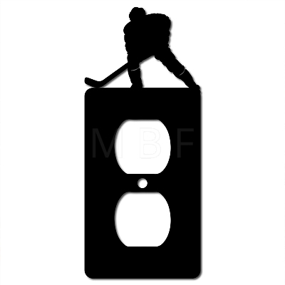 Iron Light Switch Decorations AJEW-WH0238-015-1