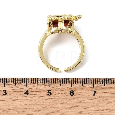 Glass Cuff Open Rings RJEW-P178-01A-G-1